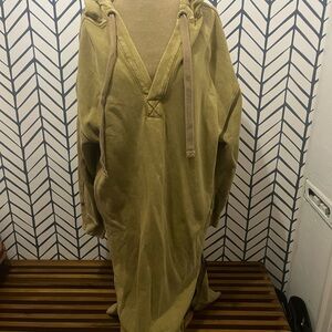 Free People long Cozy Tan Hoodie